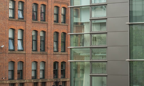 Old and new buildings in Manchester
