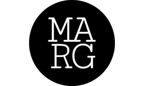 MARG logo in black circle.