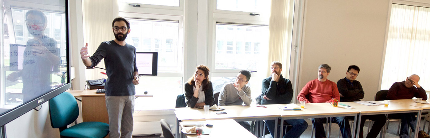 Architecture PhD students in a lecture