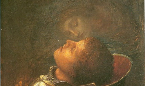 G. F. Watts, The Happy Warrior (1884), oil on canvas, 77 x 64.3 cm, Sammlung Pinakothek, Munich.