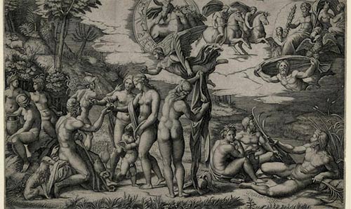 Marcantonio Raimondi after Raphael, The Judgement of Paris, c. 1513–18