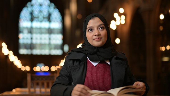 Students working at Rylands Library