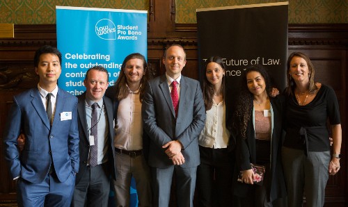 Legal Advice Centre staff receiving an award.