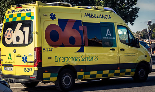 Spanish ambulance from Andalucía emergency medical services.