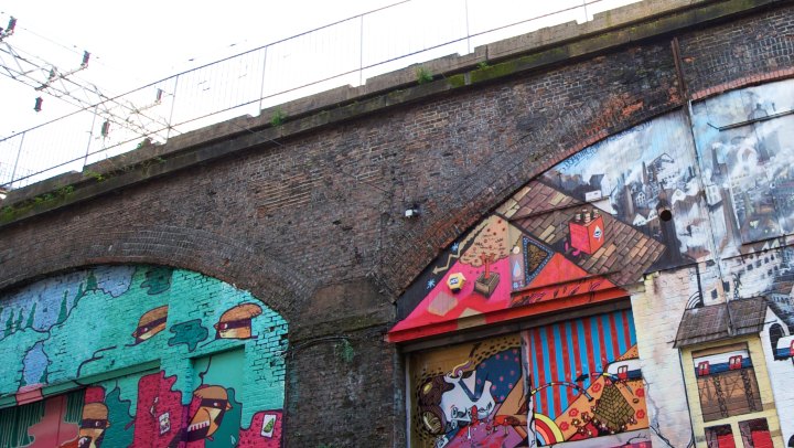 Graffiti on a railway bridge 