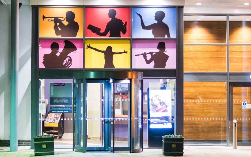 Entrance door to The Martin Harris Centre 