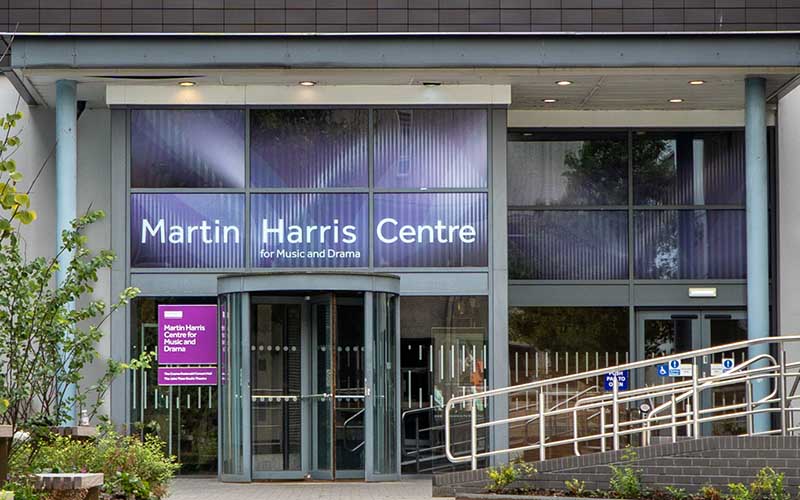 Entrance door to The Martin Harris Centre 