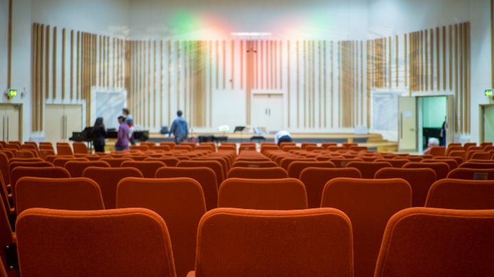 Rows of theatre chairs