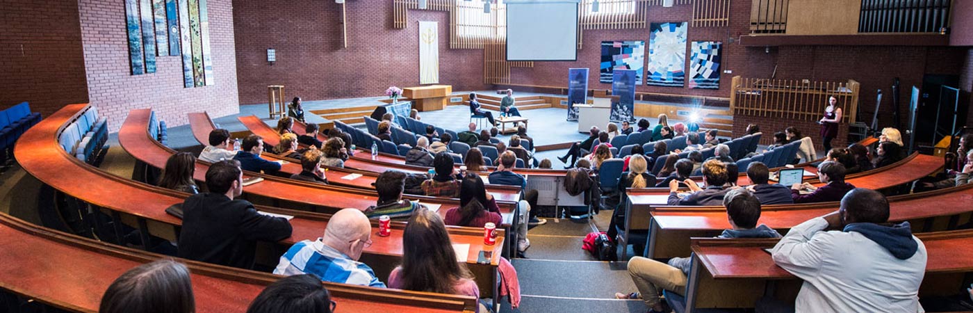 Education event in a large lecture theatre space