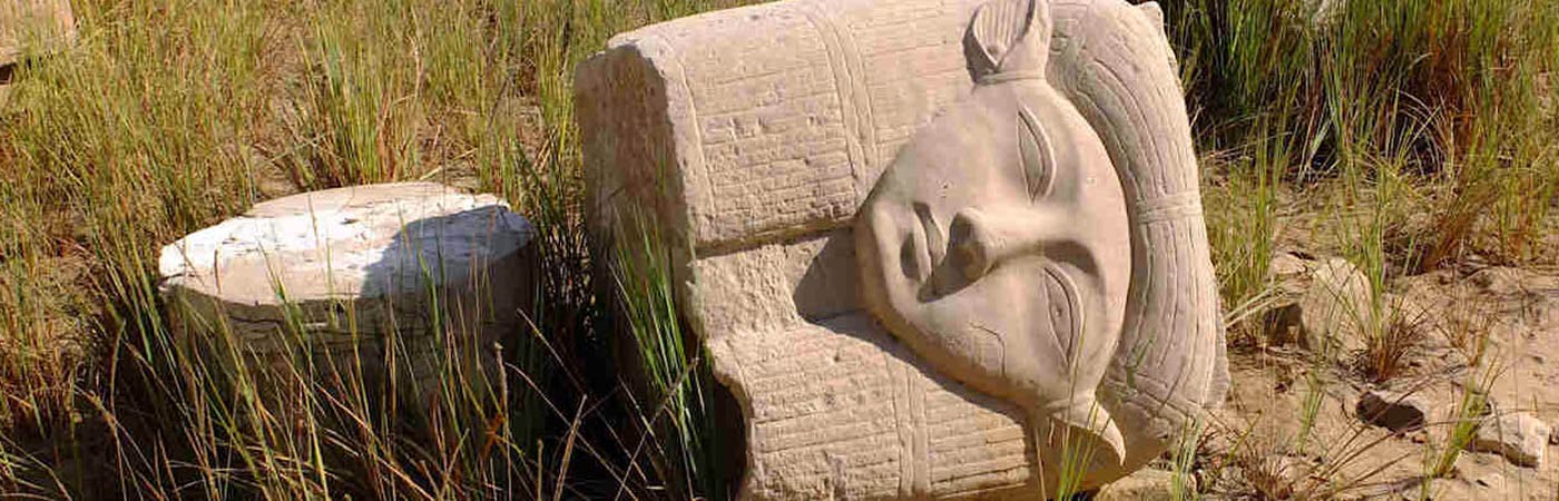 Ruins in Memphis, Egypt.