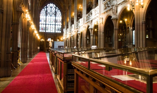 Historical cabinets in John Rylands Library 