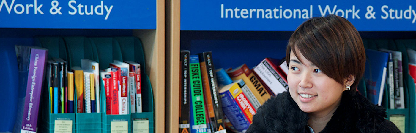Student in Careers Service