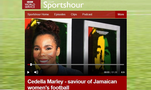 BBC World Service website article screenshot - Cedella Marley