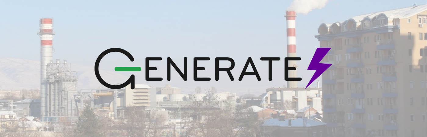 Power plant in North Macedonia with GENERATE logo