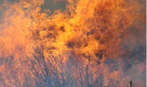 A raging fire
