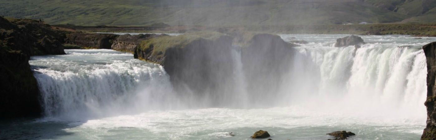 Waterfall landscape on Geography fieldwork