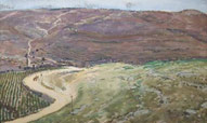 Thomas Cantrell Dugdale (1880-1952) Kustul on the Jerusalem Road