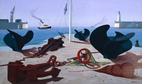 Tristram Paul Hillier (1905-1983), Le Havre de Grace (‘The Safe Haven’, 1939). Courtesy of Manchester Art Gallery.