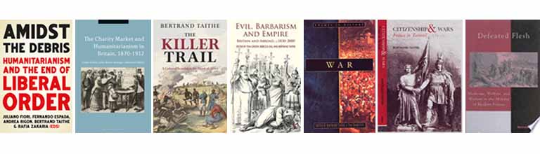 A selection of Bertrand Taithe's book covers.