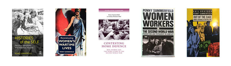 A selection of Penny Summerfield's book covers.