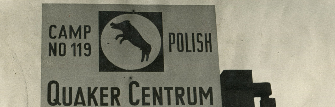 Gypsy camp sign from post war Europe