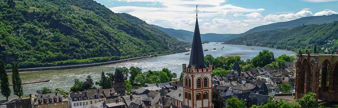 German town on the Rhine river