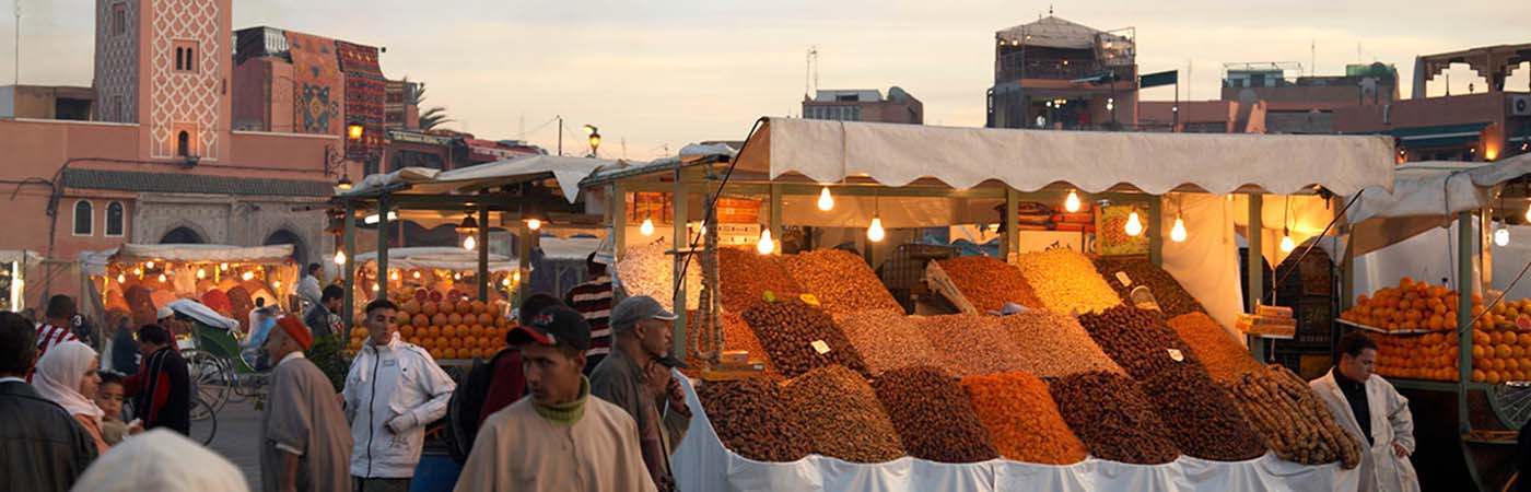 A busy market town