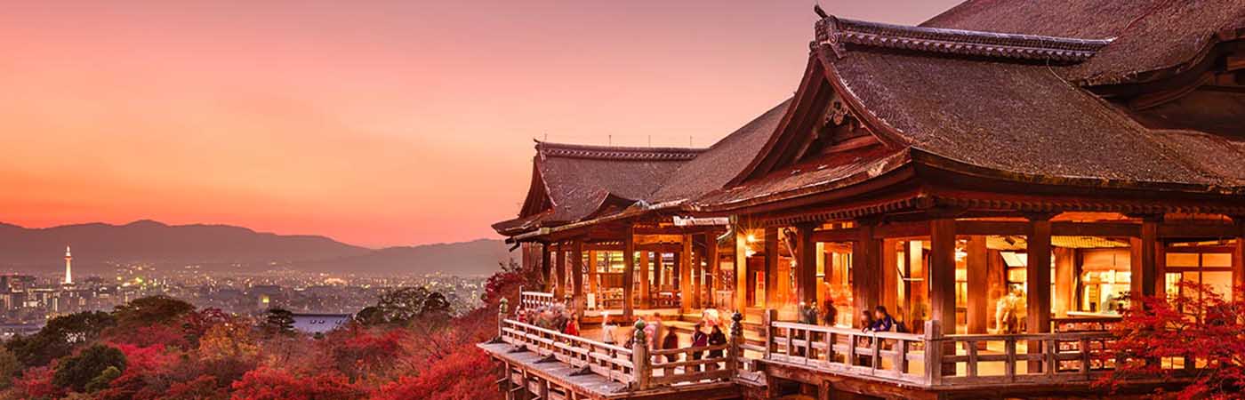 Japanese temple in the hills