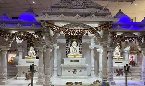 The altar of the Jain Centre