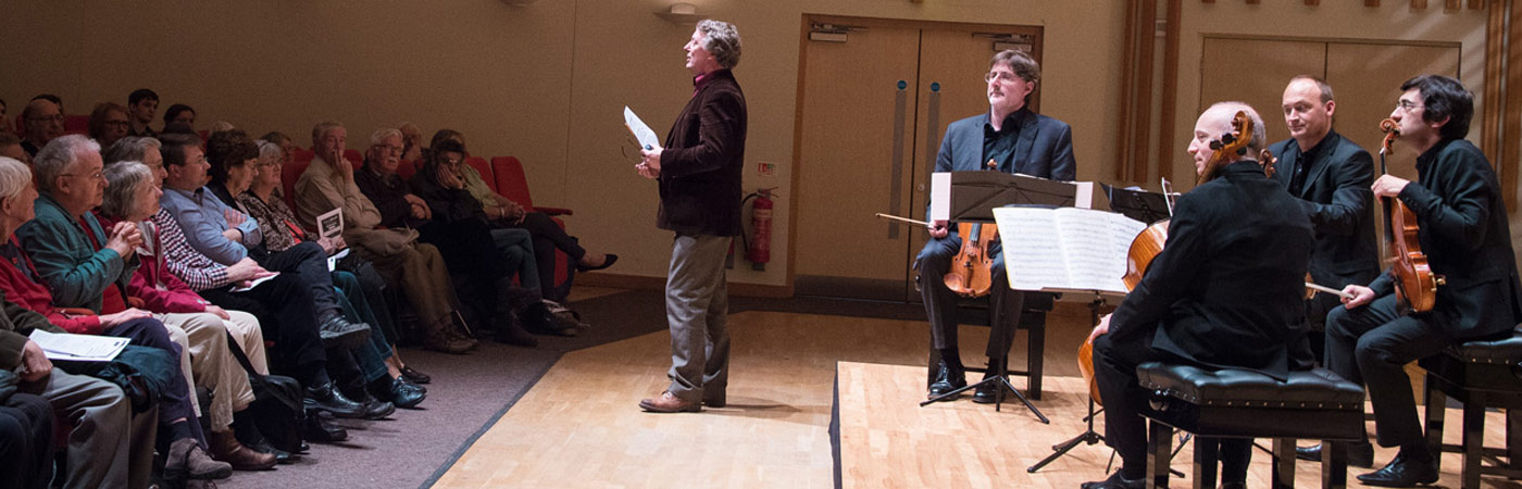 Musicians sat with their instruments