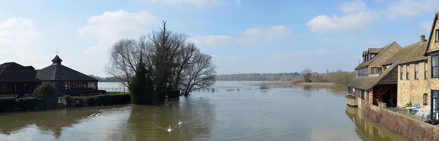 A flooded street