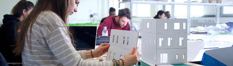 Student in The University of Manchester's B.15 Modelmaking Workshop