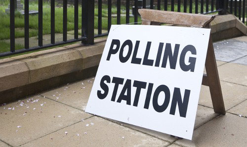 polling station sign