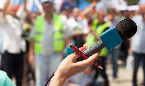 Press microphone