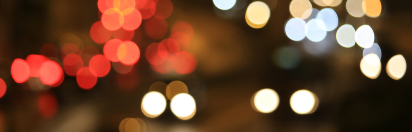 Car lights at night
