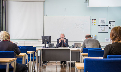 Academic teaching seminar in classroom