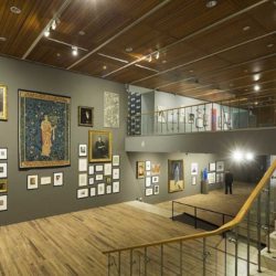 Paintings and exhibits in the Whitworth gallery
