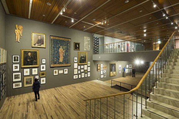 Paintings and exhibits in the Whitworth gallery