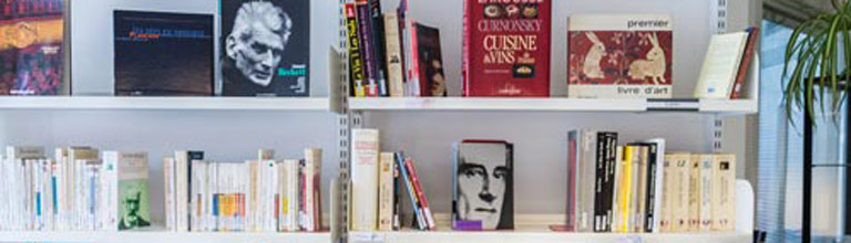 Books on a shelf