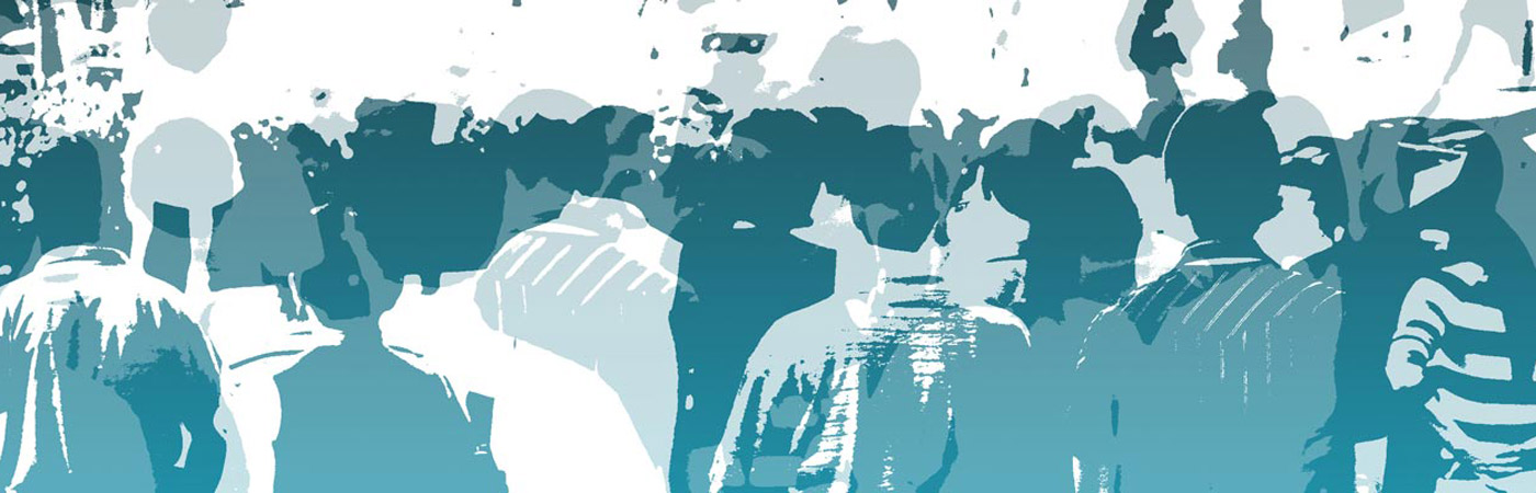 A graphical representation of a crowd