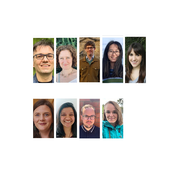 Portrait collage featuring the leadership team from the people, place and energy research centre.