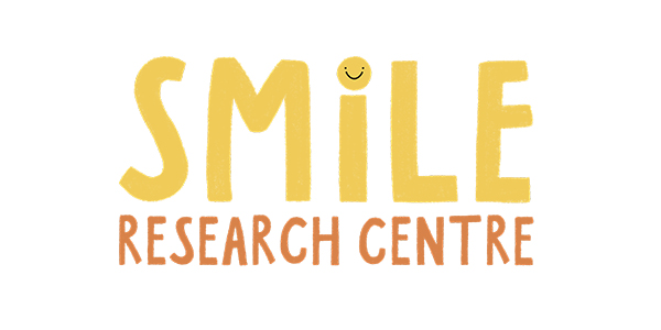 SMILE Research Centre logo with yellow SMILE text, orange lettering and a smiley face above the i.