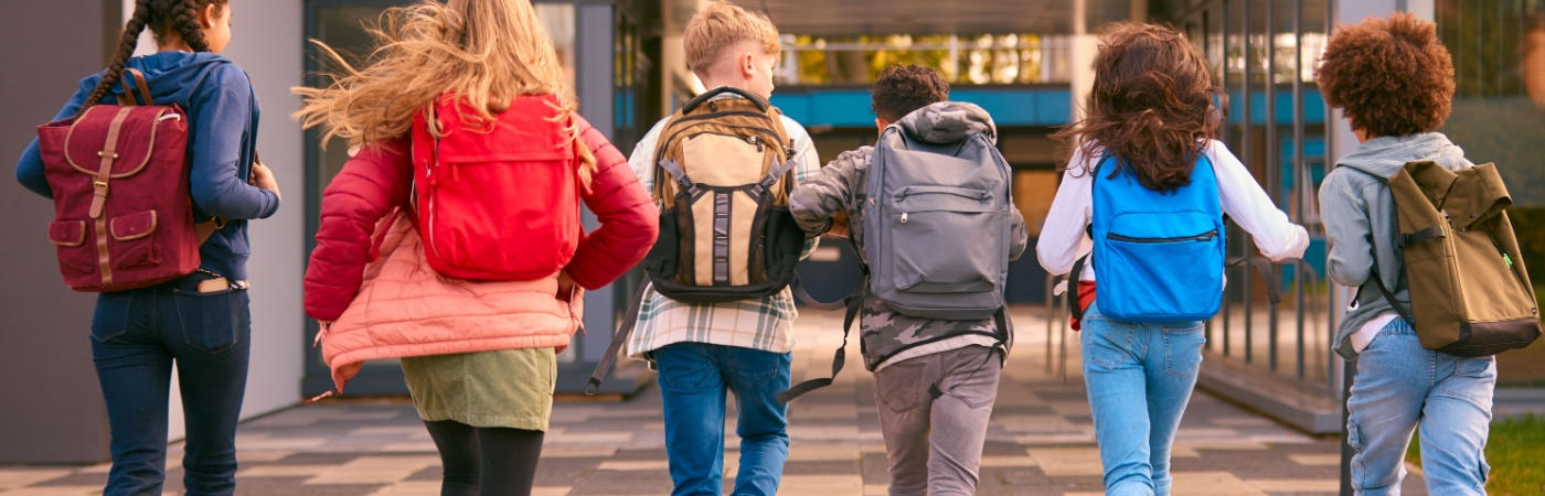 children going to school