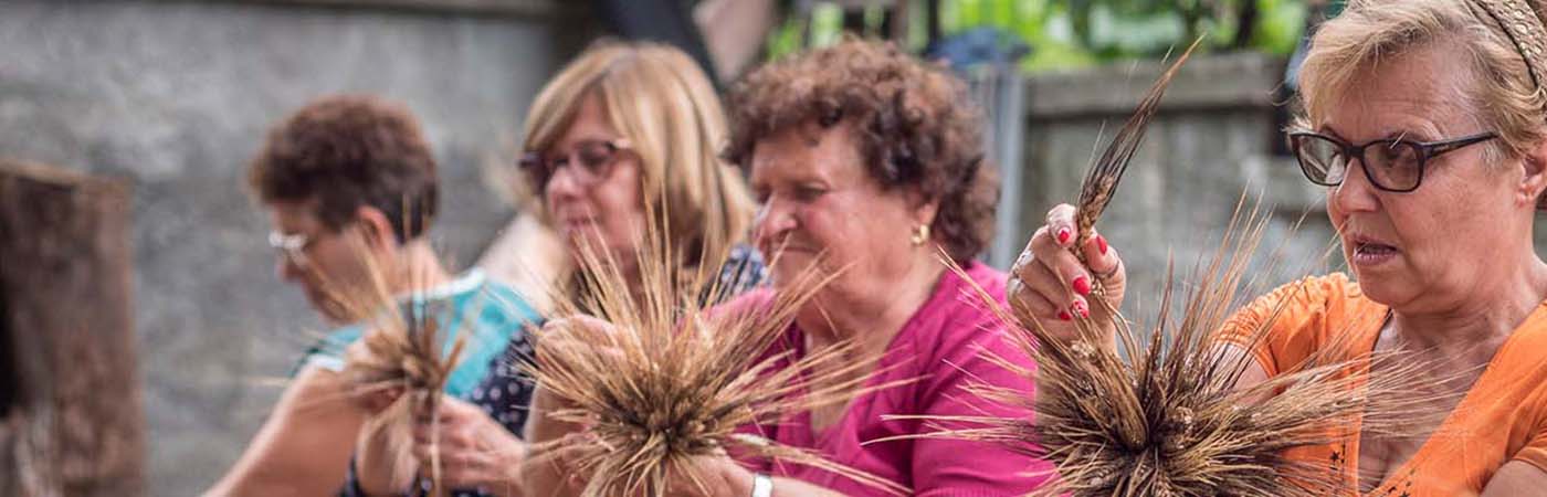 People participating in craft activity