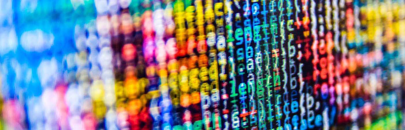 An image of data on a computer screen