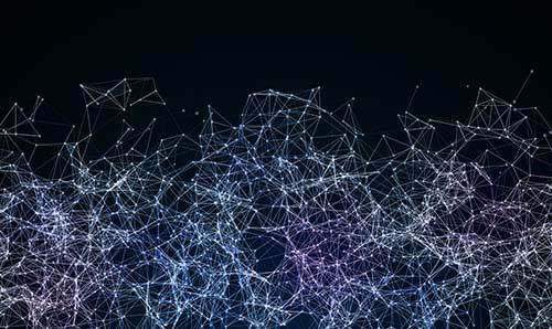 A graphic representing social network analysis