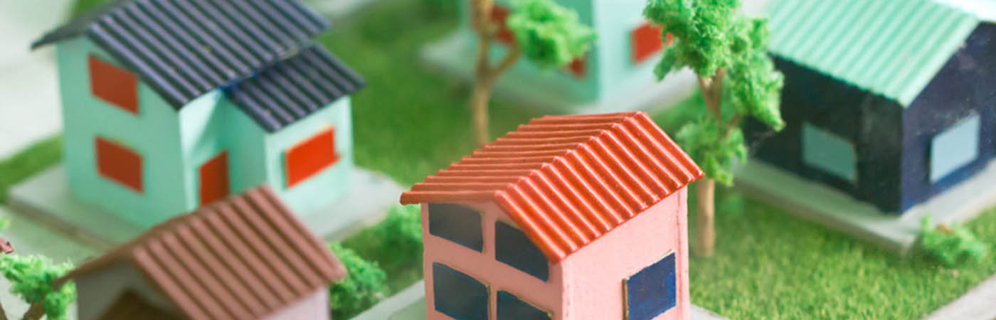 Colourful model houses