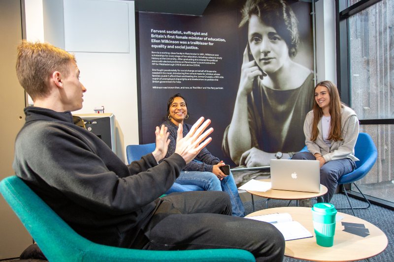 Education students in discussion.