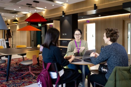 Group of students in discussion