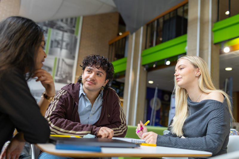 Philosophy students in discussion. 